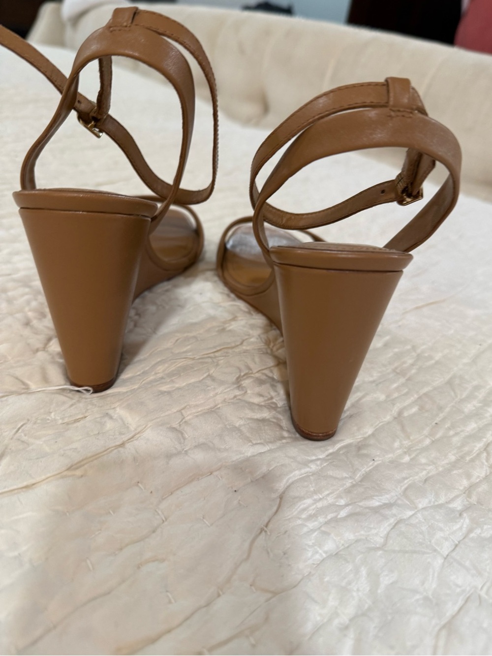 Brooks Brothers Brown Strappy Cone Heel Sandals